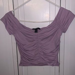 Lilac Purple ruched crop top!